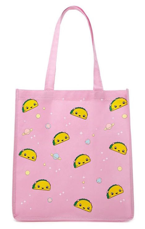 A delightful tote that'll make you wish you could eat tacos in space.