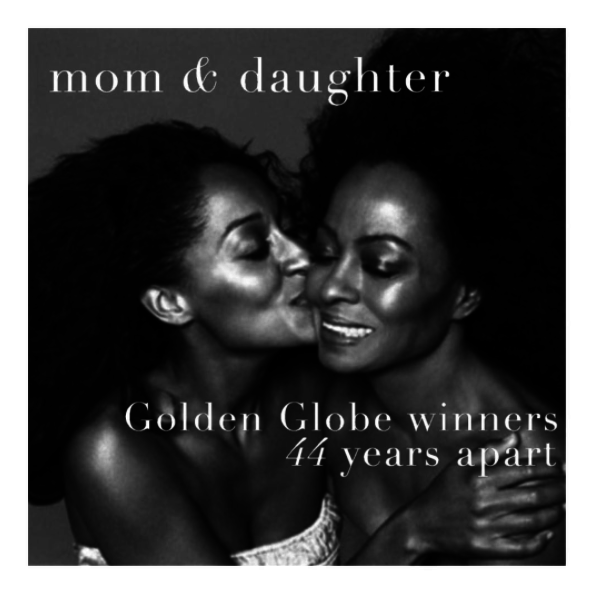 And yesterday, she took to Instagram to remind us all that there's another reason her win is so special – her mother, Diana Ross, is also a Golden Globe winner!