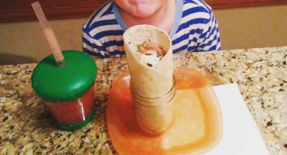 Serve burritos to your kid in a mason jar to keep it from falling apart.