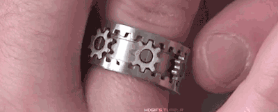 "I have a really nice one that’s a little silver band inside of a larger one and I play with it whenever I get the urge to scratch or pick." —shufordb