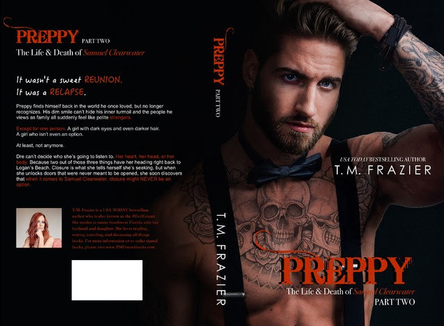 RELEASE DATE: January 24, 2017SYNOPSIS: Preppy finds himself back in a world he once loved, but no longer recognizes. His dim smile can’t hide his inner turmoil and the people he views as family all suddenly feel like polite strangers. Except for one person. A girl with dark eyes and even darker hair. A girl who isn’t even an option. At least, not anymore. Dre can’t decide who she’s going to listen to. Her heart, her head, or her body. Because two out of those three things have her heading right back to Logan’s Beach. Closure is what she tells herself she’s seeking, but when she unlocks doors that were never meant to be opened she soon discovers that when it comes to Samuel Clearwater, closure might NEVER be an option. This is book six in the King Series and the second part of Preppy and Dre's story.