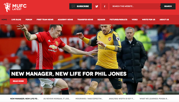 MUFC Latest describes itself as "one of the best supporter-run Manchester United websites", covering important day-to-day football news, including transfer rumours, and running opinion pieces.