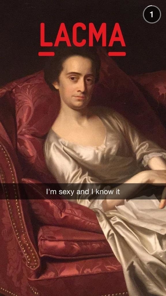 If you're not already following them, you're missing out on the greatest educational Snapchat of all time. Statues with Mean Girls quotes and paintings with rap lyrics. Get your daily dose of fine art and fine memes in one sitting.