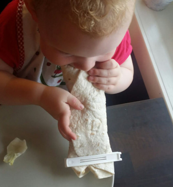 You can also keep the contents from spilling out of a burrito by sealing it with a chip clip.