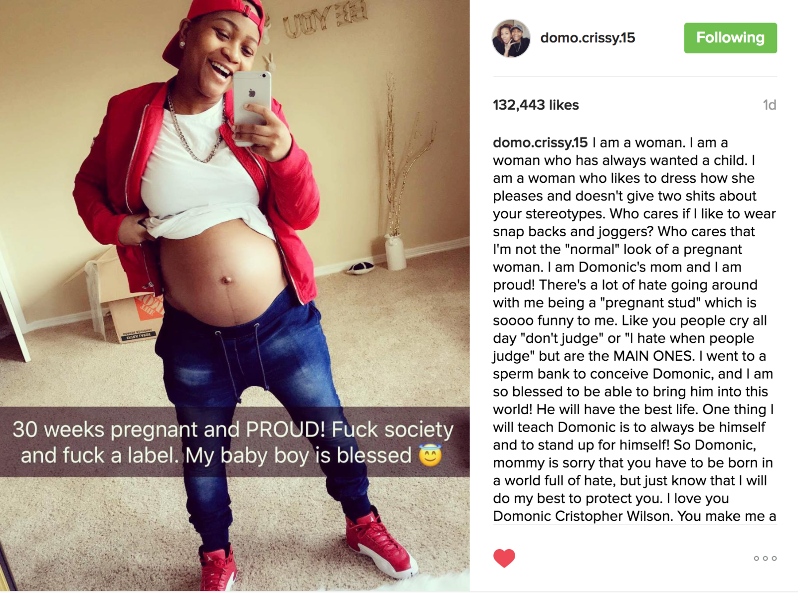 This Pregnant Lesbian YouTuber Shut Down Hateful Comments With One Instagram Post