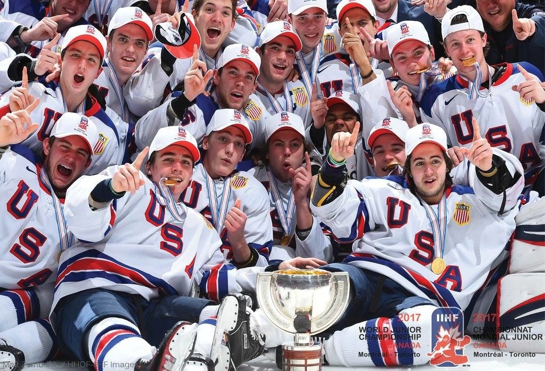 The race to gold all began on Dec 26, 2016, with ten countries trying to get what they came for, the title that they can bring back home to their country. As the Preliminary Round went on the United States played against countries like Latvia, Slovakia, Russia and Canada and since they were able to win all four games (if you don't know hockey; the winner of that game gets two points), and when you add those points up it shows that the United States were able to get eight points in the tournament and were able to take the top standings of Group B. Next, came the Quarterfinals which the United States were going to play against the Swiss. Now, the United States were winning with a 2-0 lead, but somehow the Swiss were able to fight back tying the game with both goals by Nico Hischier, but luckily, Team USA member Jordan Greenway was able to score a powerplay goal for the USA, which was able to break the tie between the Swiss team and help them move on to another important game of the tournament. A game that was against the Russians. Now, if any of you guys are hockey fans like I am; you know that the last couple of times that Russia played against us in World Juniors; it did not turn out so well for Team USA, but I believed that this was going to be different for the boys in red, white and blue. At first, Team Russia had scored first, but Team USA was able to score! As the second period came, the same thing happened again with Russia scoring a goal and the USA coming back to make it 2-2. The period was almost done and this time Team USA was able to make the game 3-2. But, as the third period went on; Russia had scored (making the game once again tied) and it broke the hearts of USA fans that were watching the game, yet we were all hoping that somehow when overtime came someone in red, white, or blue would score. Overtime came and left, with no one scoring for either Russia or the United States, next came the shootouts, but luckily this USA team had their own T.J. Oshie, and his name was Troy Terry. He was able to score three times in the shootout for Team USA which helped them lifted the ban, to get to the Gold medal game.
