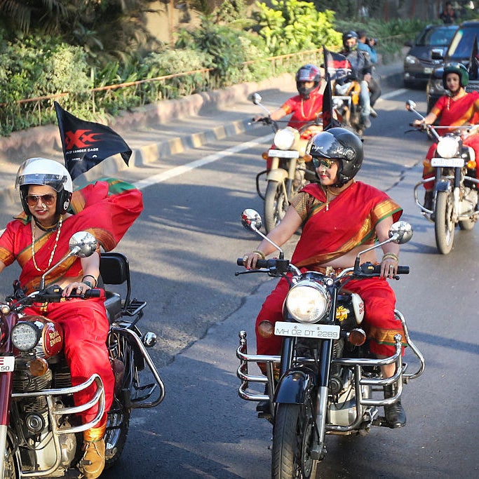 A Group Of Sari-Clad Women On Bikes Welcomed Vin Diesel And Deepika ...