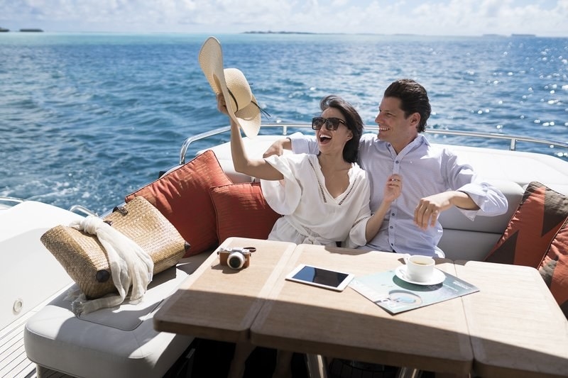 Nothing like cuddling up to your special someone on a luxury yacht, right?