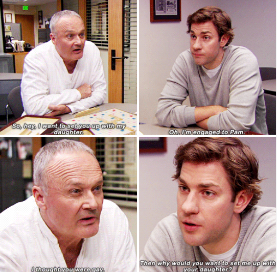 When Creed tried to get Jim to go out with his daughter: