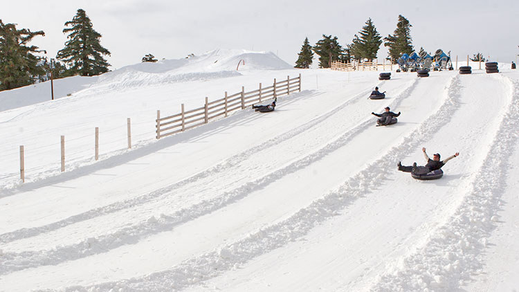 My family has been to Mt. Baldy twice. Once, last year to take go snow tubing at Mt. Baldy’s Tubing Park, and earlier this week to play in the snow. You can easily get to Mt. Baldy in about 1 and 15 minutes from anywhere in Orange County. At the top of the mountain, they offer skiing, snowboarding, and tubing. My favorite part about Mt. Baldy is that you don’t have to go very far up the mountain to find the snow. On Thursday, my children and I went half way up and stopped on the side of the road to play. We also brought our own snow sleds too!