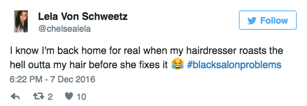 When you finally get a hold of your stylist, but she's the one with words for you.