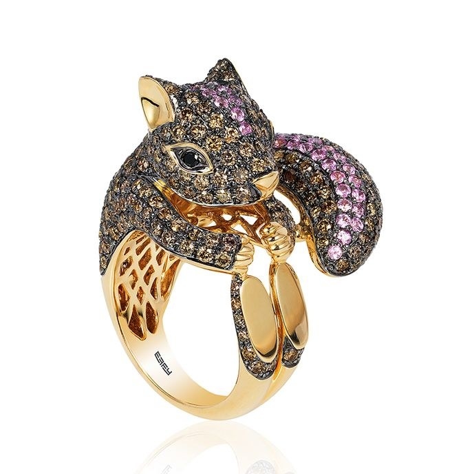 Is the fall weather a reminder that it's time to hibernate? Well, even if you decide to squirrel away your food until the spring comes, don't squirrel away this amazing gemstone ring! Sure to be conversation starter, this cutey belongs on your hand!
