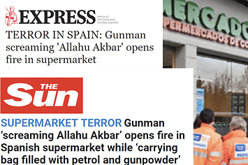 Gunman opens fire in Spanish supermarket while 'carrying bag