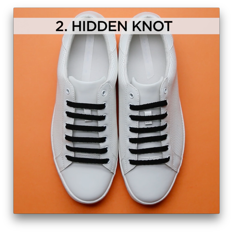 hidden shoe lace tie