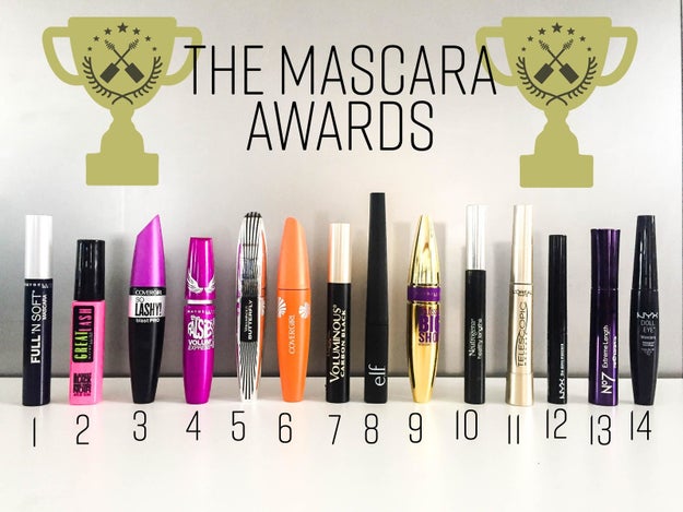 SO WELCOME TO THE MASCARA AWARDS! To show you how each mascara performed, I applied two coats to only one eye without any type of primer so you can compare it to my sad, mascara-less eye.