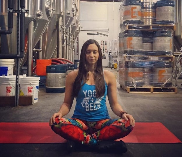 Bieryoga is currently touring and offering classes in Australia, and doesn't appear to have plans to offer sessions in the US. However, if you're looking for a similar experience Yoga + Beer out of Salem Oregon offers classes in an actual brewery. While they don't drink during the session, they do offer beer as a post-workout refreshment.