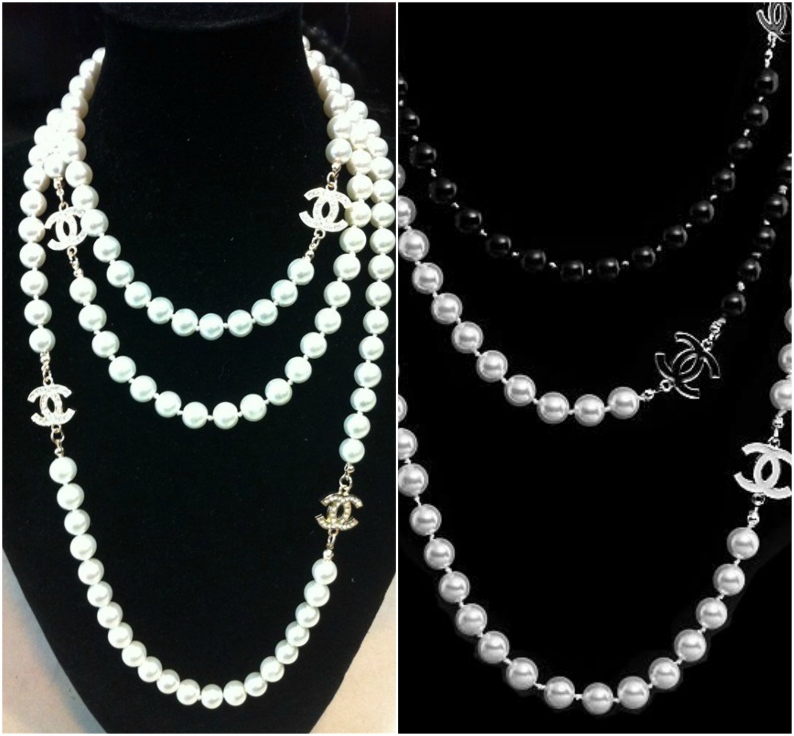 Last but not least is the Chanel pearl necklace. Although this is a more general product, it is the one thing that truly completes any Chanel outfit.