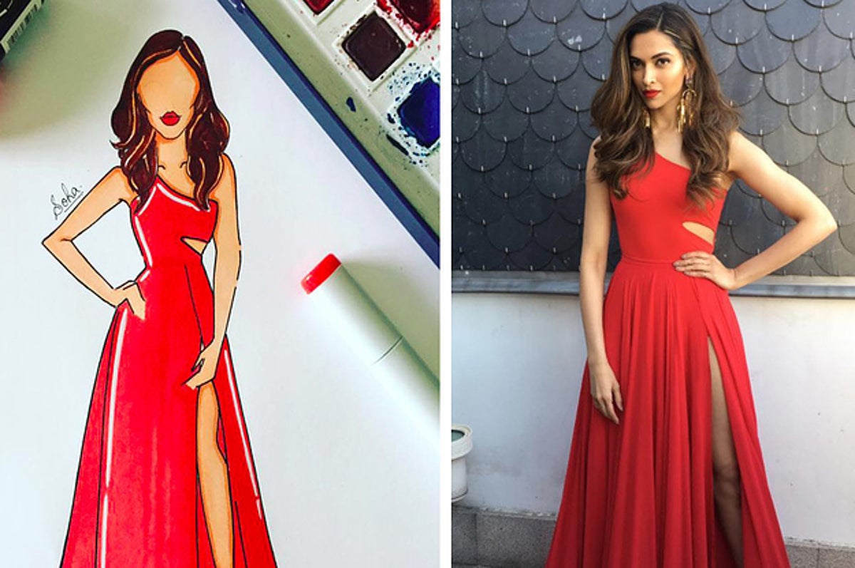 This Woman Recreates The Red Carpet Looks Of Bollywood's Leading Ladies In  Stunning Illustrations