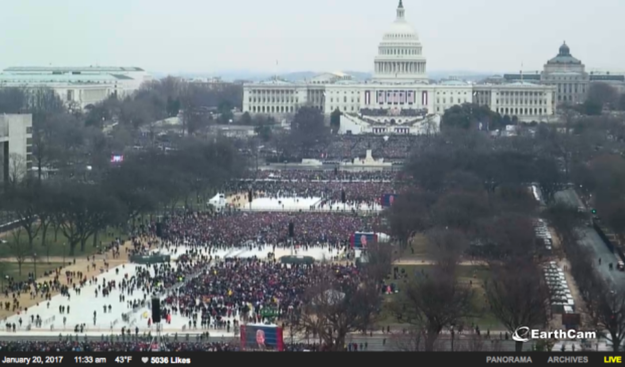 Here's a visual of Trump's inauguration crowd at 11 a.m. EST, shortly before he was sworn in.