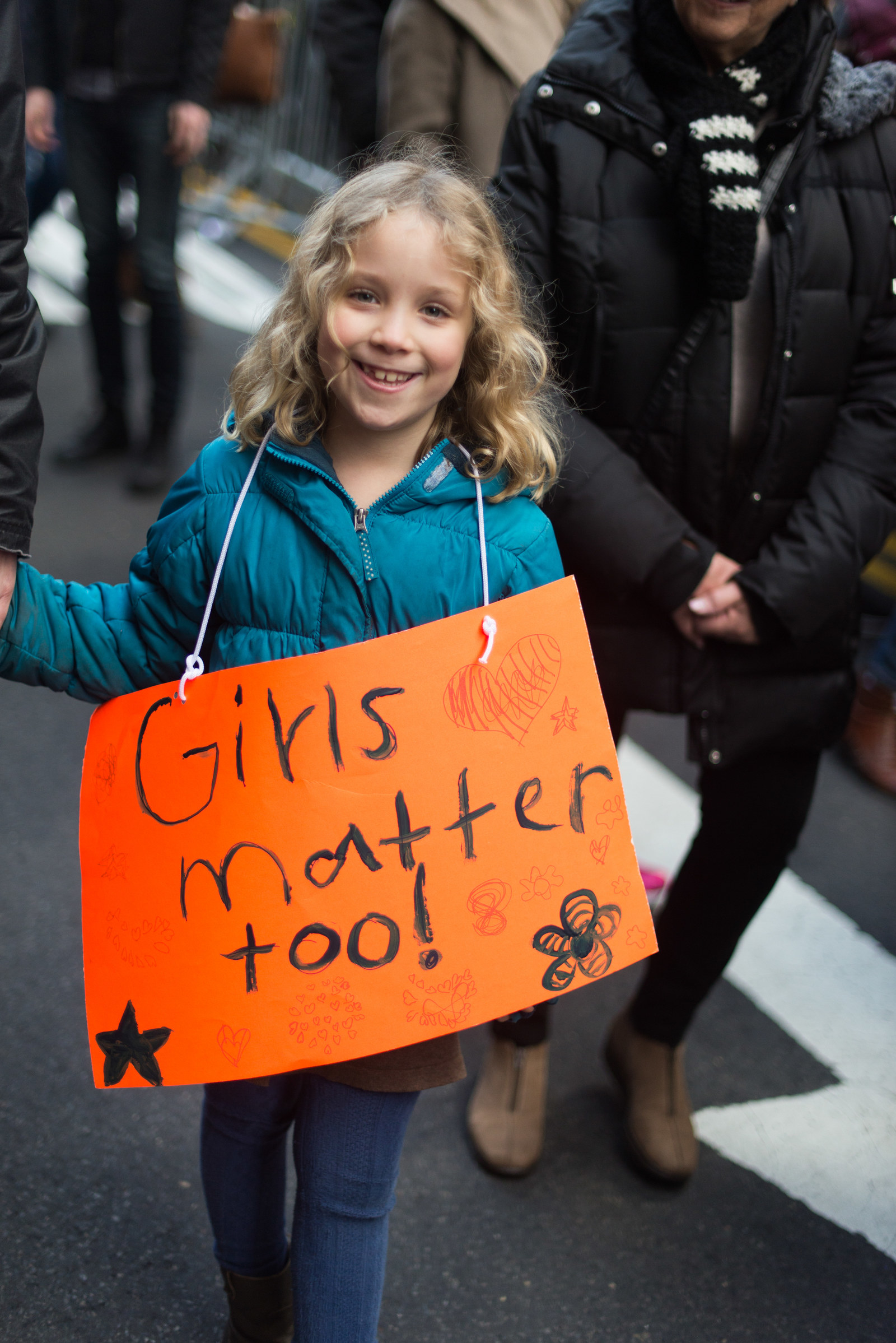 Because she made her own sign, too.