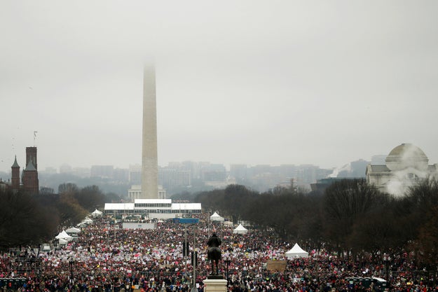 Women marched on Washington, DC, and cities around the world on Saturday to protest President Donald Trump.