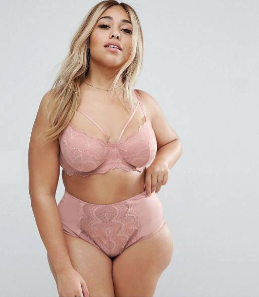 Or a bra and panty set that's just too pretty in pink.