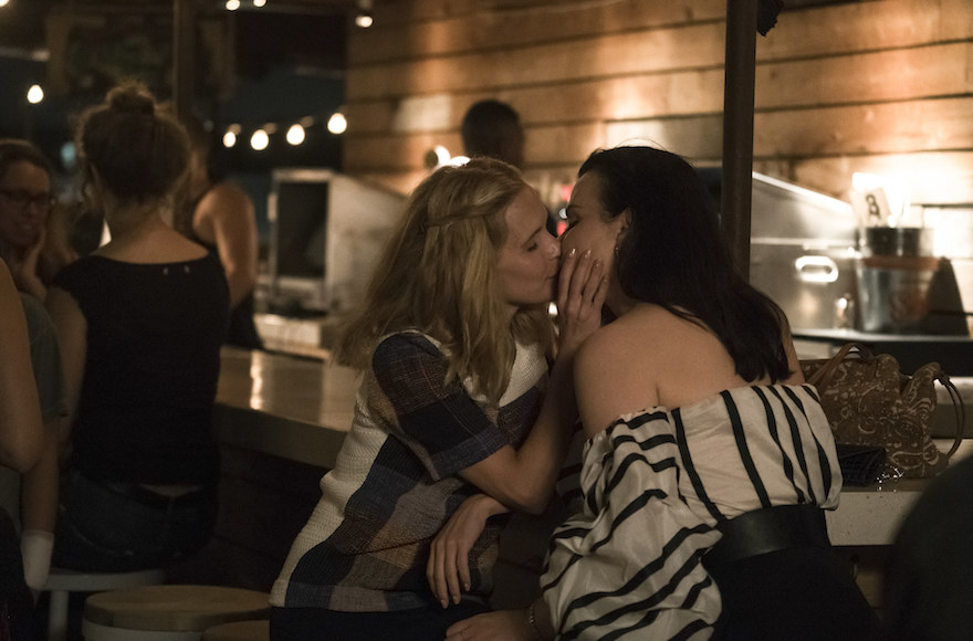 Lesbian girlfriend partying in bathroom