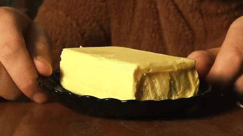 That's right, some folks (apparently including Krampus) believe that drinking coffee with butter in it actually makes your brain work better. This is what I say when I sandwich my cookies with pizza, but there's no science to support that. Sadly.