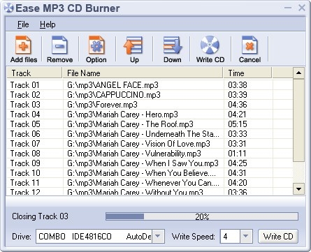 limewire burn cd