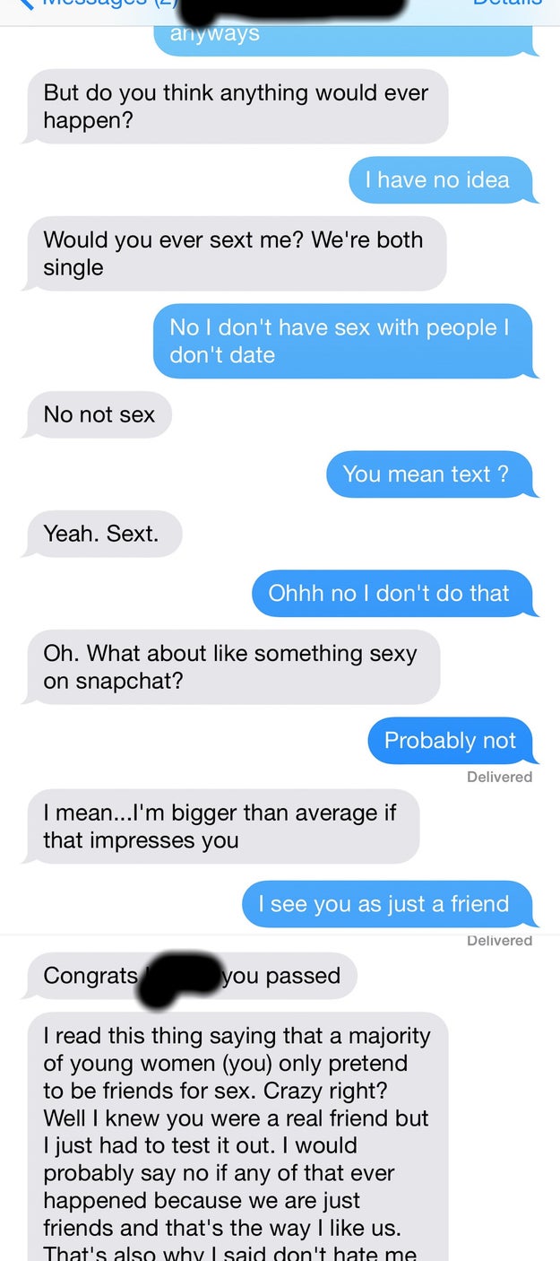 "...Congratulations, you passed my test."