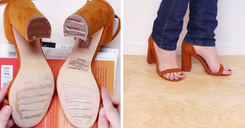 The Easiest Possible Way To Never Slip In Heels Again