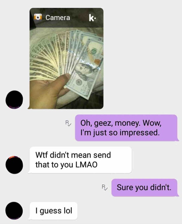 "Of course I wasn't trying to impress you!"