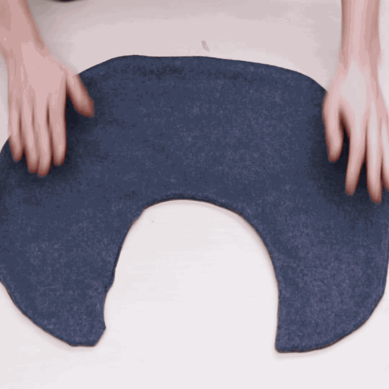 You can use your sewing machine if you have one, but a needle and thread will do just fine.