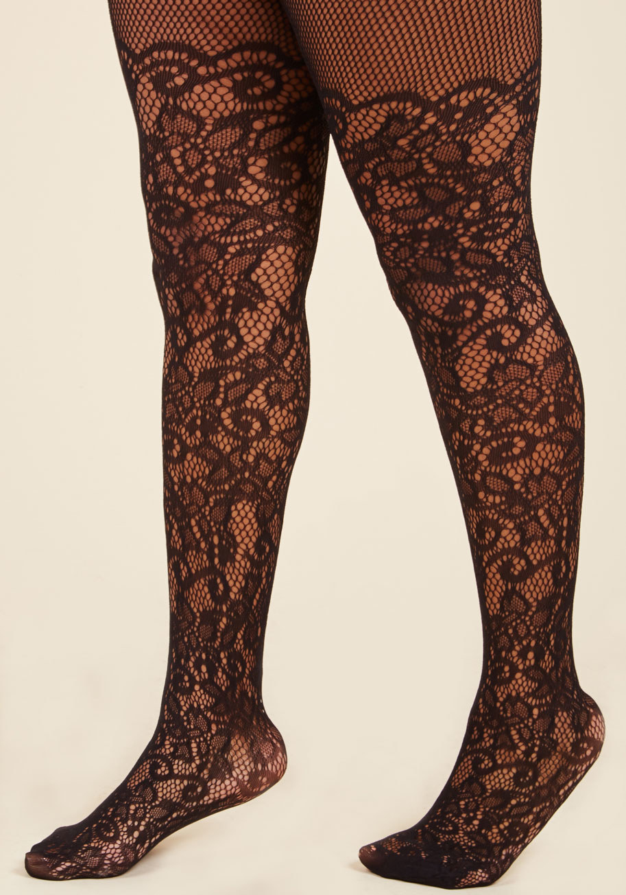 Plus size shop patterned tights