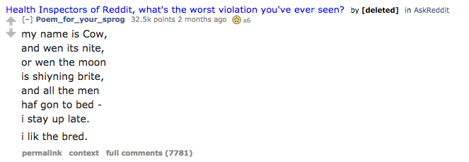 Someone Wrote A Poem About A Cow And Now Everyone Is Doing It