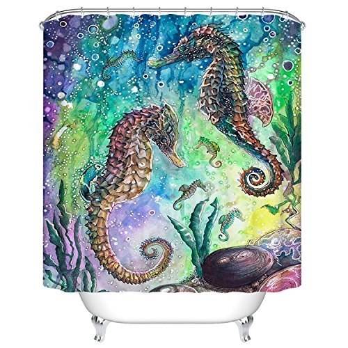 If you think about it, this shower curtain is pretty much a tribute to the magic that is seahorse breeding. Order from Amazon for $24.99.