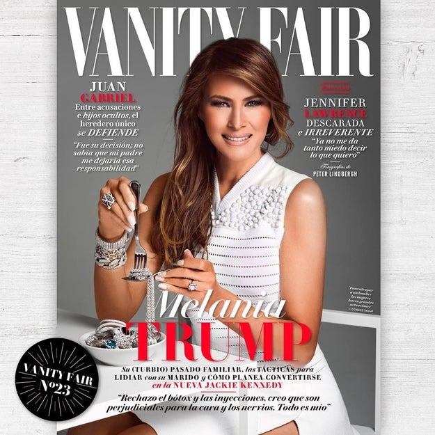 In the midst of all this controversy, Vanity Fair Mexico published its new edition with none other than Melania Trump on the cover.