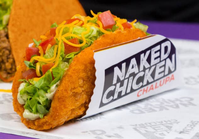 Today Taco Bell debuted the Naked Chicken Chalupa. 