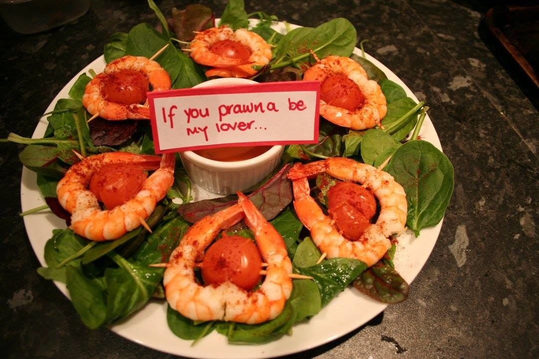 If you havn't got much time but still want to make something heartshaped to eat... this is it!!! Who wouldnt want to be your lover after being presented this plate of love. To boost the romance in the bedroom.. or anyroom at that..you need to keep a healthy blood circulation by eating healthy foods such as prawns. Prawns will provide you with omega 3 which helps prevent heart disease or stroke whilst also elevating those sexual desires. Don't be fooled by the bed of spinach, it's not for show, but this is an excellent source of energy which if things go well you may be thankful for.
