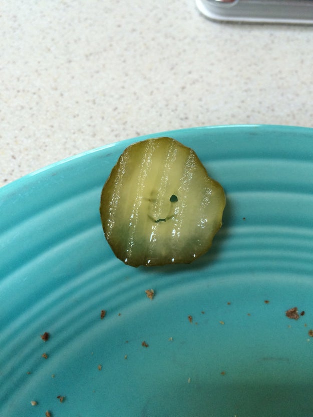 This lil' winking pickle that just wants to be your friend.