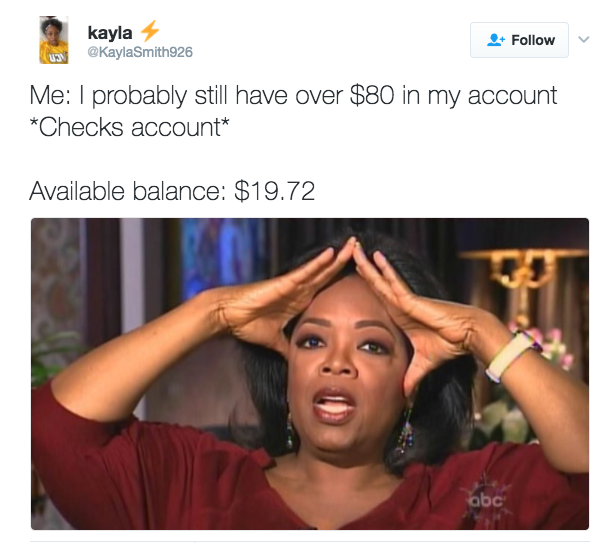Everyone who has a bank account knows the feeling.