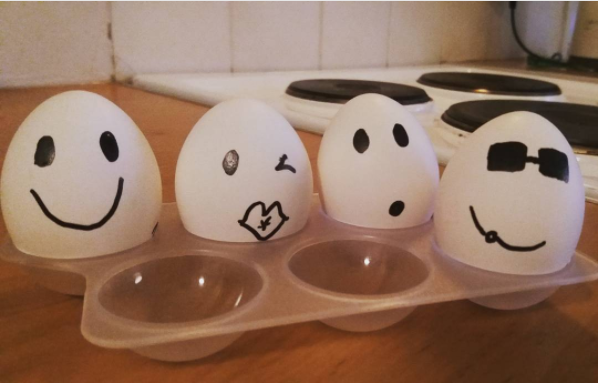 Have a picky eater? Draw fun faces on eggs to make them more appealing.