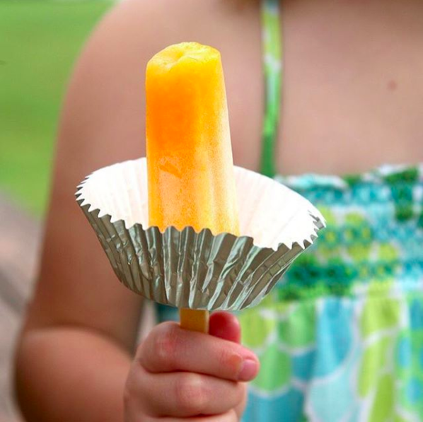 Put a cupcake liner under a popsicle to keep it from melting all over your kid's hand.