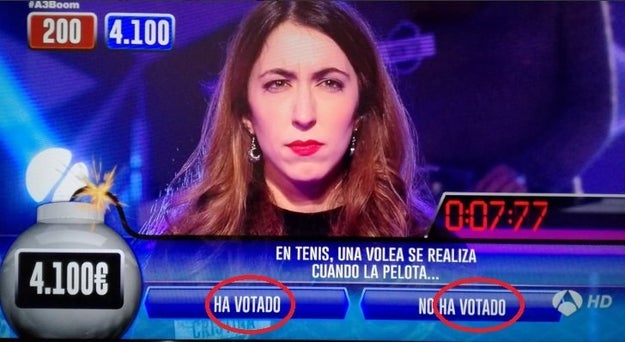 Esta pelota que representó el voto indeciso.