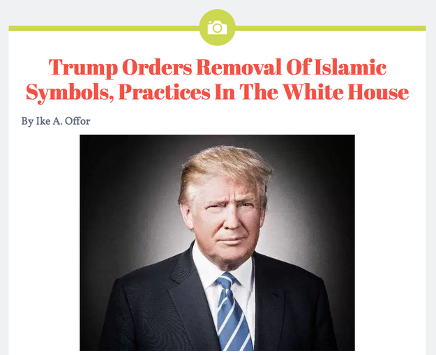 On Jan. 23, TheRepublicanNews.net published a completely false story claiming Trump ordered staff to remove Obama's "Islamic symbols" from the White House. It quickly generated close to 700,000 shares, reactions, and comments on Facebook, according to BuzzSumo.