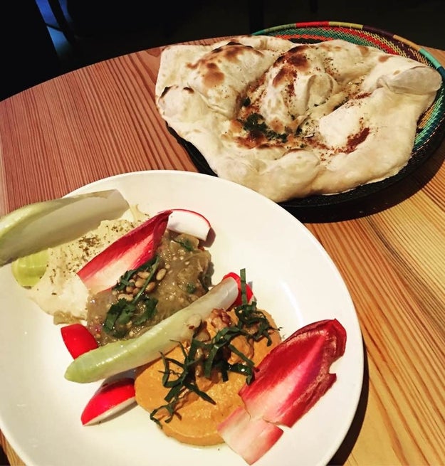 Tandoor Bread with Three Dips