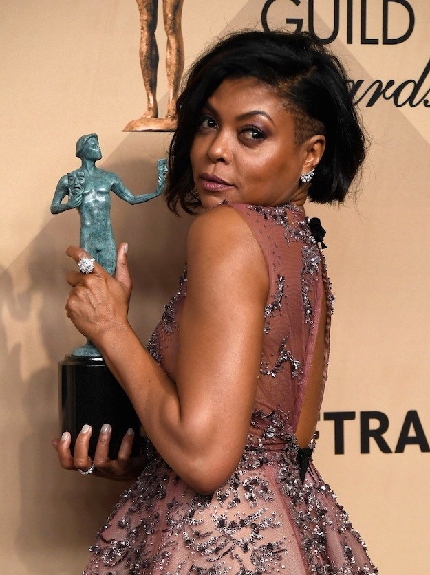 After receiving the award, the actors continued to speak about the role of the film backstage in the press room. "There's a reason why [Hidden Figures] was made now and not two years ago, not five years ago, not 10 years ago, because the universe needed it now," Henson said.