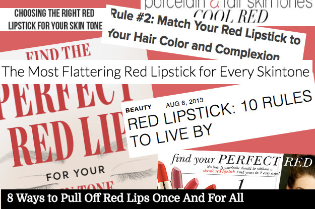 If you've ever just searched "red lipstick" online, you know how damn confusing it can be to choose one. You'll find a ton of "rules" to picking your perfect shade and honestly, we're calling BS.