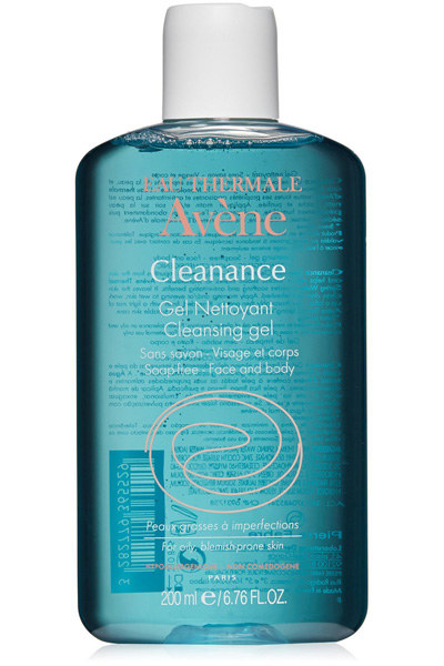 Eau Thermale Avène Cleanance Cleansing Gel, to get your face and body clean without using soap.