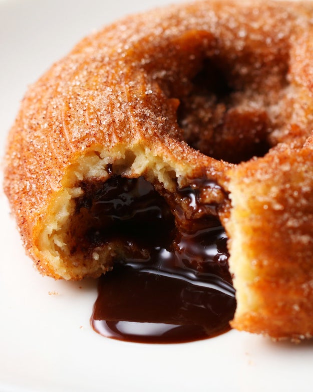 Chocolate-Stuffed Churro Donuts